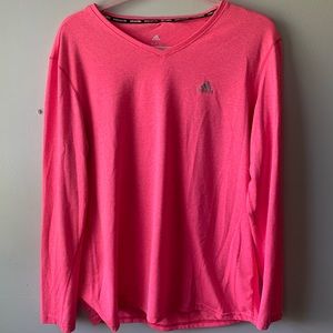 3/$20 Sale! Adidas Climalite Long Sleeve V-neck Athletic Tee